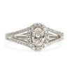 Inel de logodna Anturaj din Aur 18k sau Platina cu Diamant Oval Certificat GIA 1.00ct - model i4696