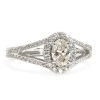 Inel de logodna Anturaj din Aur 18k sau Platina cu Diamant Oval Certificat GIA 1.00ct - model i4696