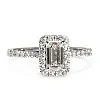 Inel de logodna Anturaj din Aur 18k sau Platina cu Diamant Emerald si Diamant Central Certificat GIA 0.50ct sau 0.70ct si Diamante secundare - model i4701