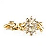 Inel de Logodna inspirat din natura din Aur 18k sau Platina cu Diamant Oval Certificat GIA 1.00ct - model i4708