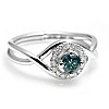 Inel de logodna din Aur 18k sau Platina cu Diamant Albastru si Diamante - model i590