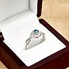 Inel de logodna din Aur 18k sau Platina cu Diamant Albastru si Diamante - model i590