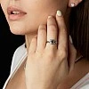 Inel de logodna din Aur 18k sau Platina cu Diamant Albastru si Diamante - model i590