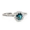 Inel de logodna Anturaj din Aur 18k sau Platina cu Diamant Albastru si Diamante Incolore - model i884