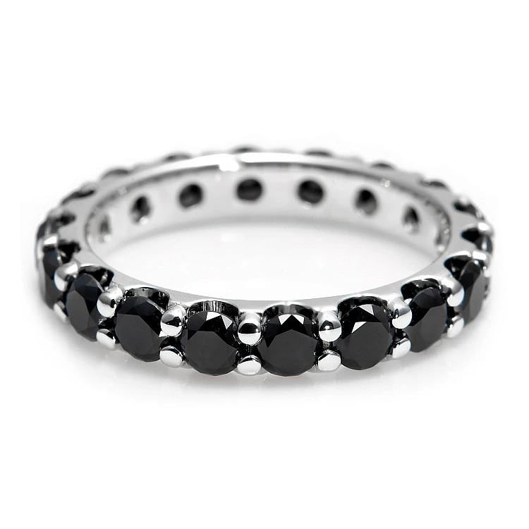 Inel Cadou din Aur sau Platina cu Diamante Negre - model i033v2