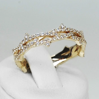 Inel Cadou Coroana din Aur cu Diamante - model i1483