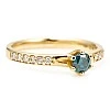 Inel de logodna din Aur 18k sau Platina cu Diamant Albastru si Diamante - model i057
