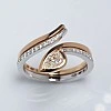 Inel de logodna din Aur 18k sau Platina cu Diamant Pear Certificat GIA 0.30ct sau 0.40ct - model i1187