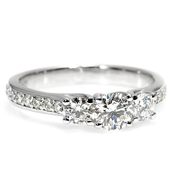 Inel de logodna din Aur 18k sau Platina cu Diamant Central Certificat GIA 0.30ct sau 0.40ct si Diamante secundare - model i122102