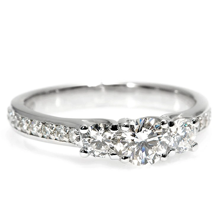 Inel de logodna din Aur 18k sau Platina cu Diamant Central Certificat GIA 0.30ct sau 0.40ct si Diamante secundare - model i122102