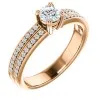 Inel de logodna din Aur cu Diamant Rotund certificat GIA - model i122376