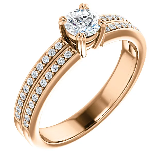 Inel de logodna din Aur cu Diamant Rotund certificat GIA - model i122376