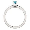 Inel de logodna din Aur 18k sau Platina cu Diamant Albastru si Diamante - model i122376