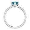 Inel de logodna din Aur 18k sau Platina cu Diamant Albastru si Diamante - model i122392