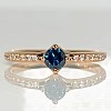 Inel de logodna din Aur 18k sau Platina cu Diamant Albastru si Diamante - model i122392