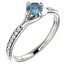Inel de logodna din Aur 18k sau Platina cu Diamant Albastru si Diamante - model i122392