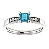 Inel de logodna din Aur 18k sau Platina cu Diamant Albastru - model i122395