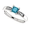 Inel de logodna din Aur 18k sau Platina cu Diamant Albastru - model i122395