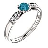 Inel de logodna din Aur 18k sau Platina cu Diamant Albastru - model i122395