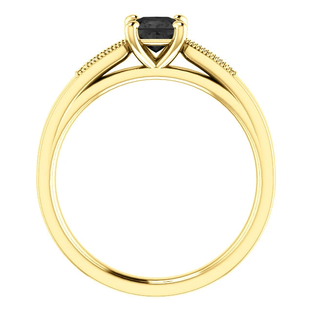 Inel de logodna din Aur 18k sau Platina cu Diamant Negru - model i122395