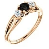 Inel de logodna din Aur 18k sau Platina cu Diamant Negru si Diamante - model i122513