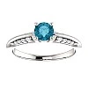 Inel de logodna din Aur 18k sau Platina cu Diamant Albastru si Diamante - model i122701