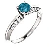 Inel de logodna din Aur 18k sau Platina cu Diamant Albastru si Diamante - model i122701