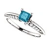 Inel de logodna din Aur 18k sau Platina cu Diamant Albastru si Diamante - model i122701