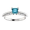 Inel de logodna din Aur 18k sau Platina cu Diamant Albastru si Diamante - model i122701