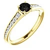 Inel de logodna din Aur 18k sau Platina cu Diamant Negru si Diamante - model i122866