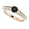 Inel de logodna din Aur 18k sau Platina cu Diamant Negru si Diamante - model i122866