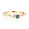 Inel de logodna din Aur 18k sau Platina cu Diamant Albastru si Diamante Incolore - model i123001