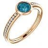 Inel de logodna din Aur 18k sau Platina cu Diamant Albastru si Diamante - model i71646