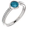 Inel de logodna din Aur 18k sau Platina cu Diamant Albastru si Diamante - model i71646