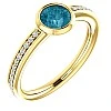 Inel de logodna din Aur 18k sau Platina cu Diamant Albastru si Diamante - model i71646
