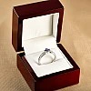 Inel de logodna din Aur 18k sau Platina cu Safir si Diamante - model i882
