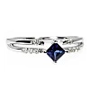 Inel de logodna din Aur 18k sau Platina cu Safir si Diamante - model i882