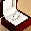 Inel de logodna din Aur Alb 18k cu Diamant Incolor Certificat GIA - model i122005