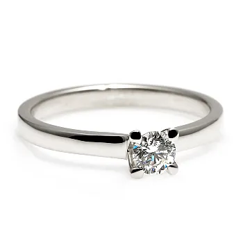 Inel de logodna din Aur Alb 18k cu Diamant Incolor Certificat GIA - model i122005
