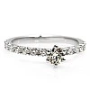 Inel de logodna din Aur 18K cu Diamant Rotund Certificat GIA si Diamante secundare - model i1869