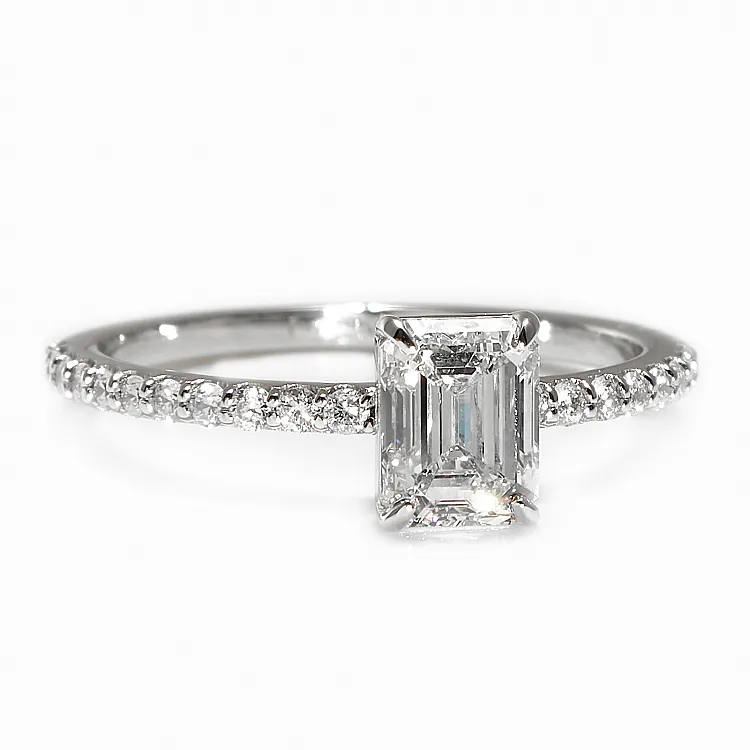 Inel de logodna din Aur cu Diamant Emerald certificat GIA - model i4111