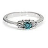 Inel de logodna din Aur 18k sau Platina cu Diamant Albastru si Diamante - model i2748