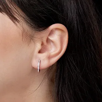 Cercei cu Tortite din Aur cu Diamante Rotunde - model c3620