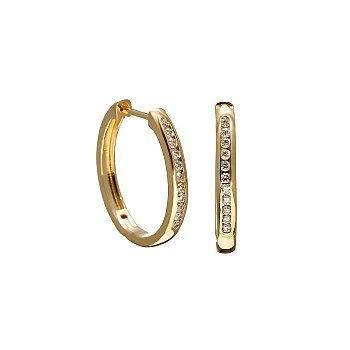Cercei cu Tortite din Aur cu Diamante Rotunde - model c3620