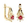 Set Inel si Cercei din Aur sau Platina cu Rubine si Diamante - model set006