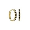 Cercei Rotunzi Mici din Aur cu Diamante Negre - model c1951