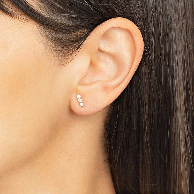 Cercei din Aur sau Platina cu Diamante - model c1976