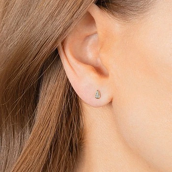 Cercei Lacrima din Aur sau Platina cu Diamante - model c2065