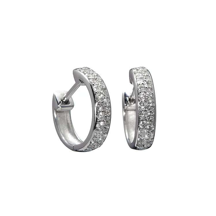 Cercei Huggie din Aur cu Diamante - model c3127