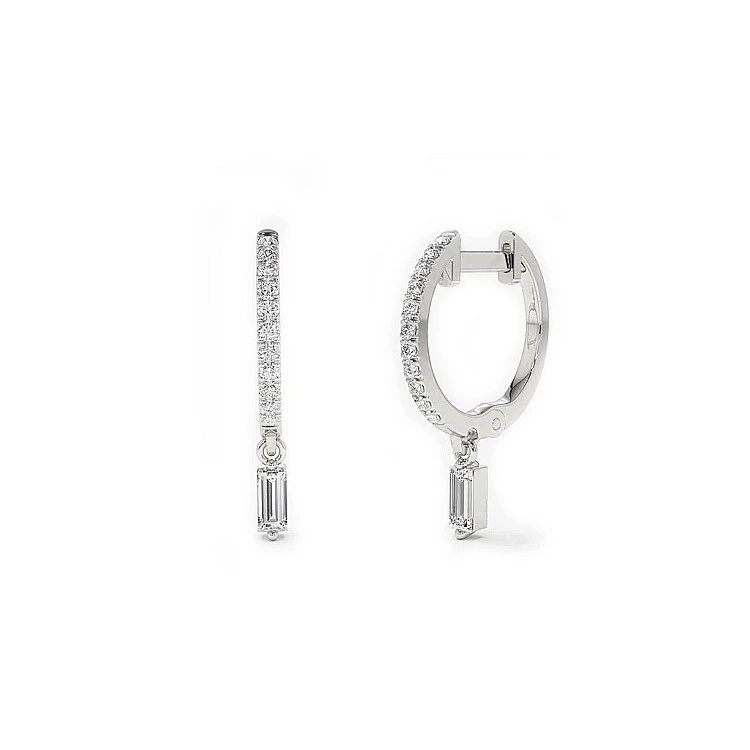 Cercei Circulari din Aur cu Diamante - model c3133